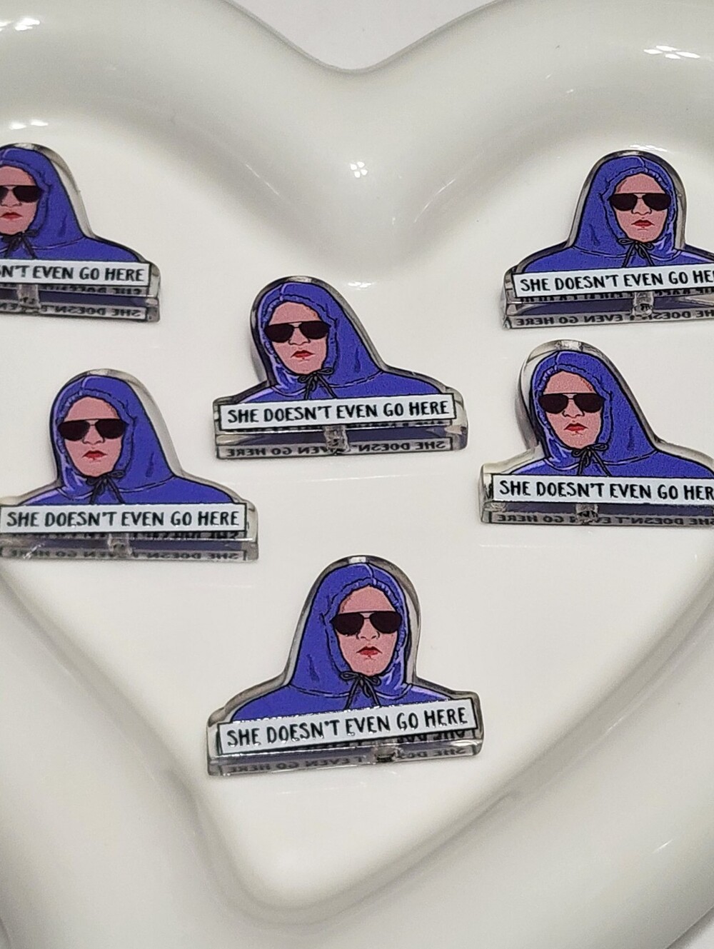 She Doesn't Even Go Here Beads 2 Pcs Focal Beads Meme Beaded Pen Mean Crafts